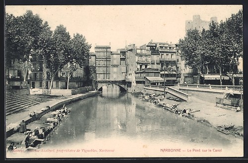 Cpa narbonne pont - cpa, sur