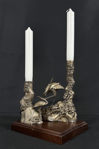 Coppia candelabri antichi - coppia,