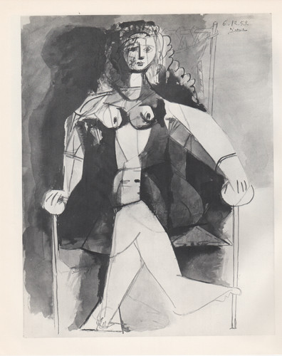 Pablo picasso donna - -, seduta