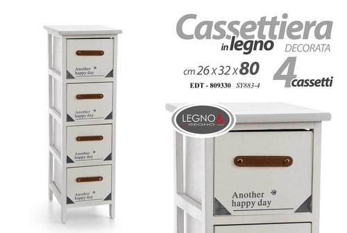 Cassettiera cassetti legno - 4,