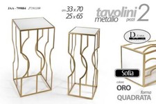 2 PEZZI TAVOLINI ORO TOP