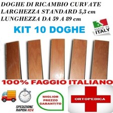 KIT 10 DOGHE DI RICAMBIO PER RETI LETTO IN LEGNO-TUTTE LE MISURE-LARGHEZZA 5.3cm
