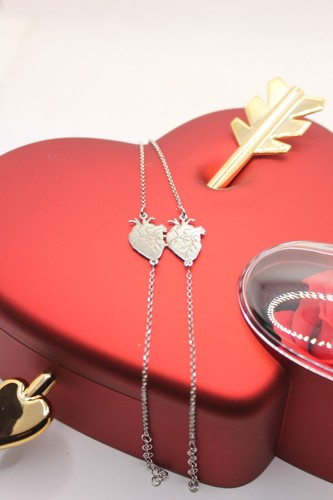 Bracciale argento cuore - bracciale,
