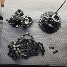 Campagnolo Chorus Gruppo Parziale Usato Deragliatore Carbonio 10sp Grappolo Catena 12-25