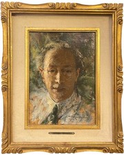 Olio su tavola, Autoritratto, Vittorio Gussoni, XIX secolo