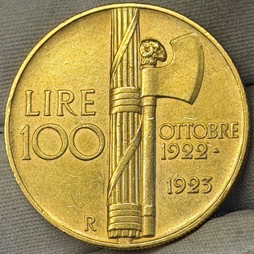 Moneta oro italia 100 lire - oro,