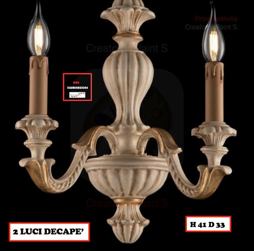 Applique luci legno - applique, 2