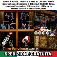 Renna di Natale Luminosa, 2pz
