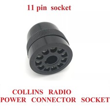 power plug 11 pin connector socket Collins KWM-2 KWM-2A 32S1 32S2 32S3 PM-2 516F