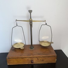 Antica Bilancia Di Precisione Da Orafo Farmacia Con Piattini Otone Collezione
