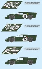 Decals Lola T70 MkIII Le Mans 1967 Test 1:32 1:24 1:43 1:18 64 87 slot calcas