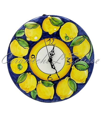 Orologio disco con limoni - a,