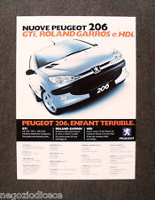 N726 - Advertising Pubblicità - 1999 - PEUGEOT 206 GTi ROLAND GARROS , HDi