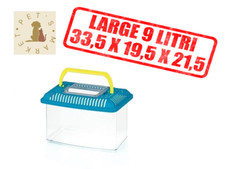 FOP Acquario GRANDE in Plastica con Vetrino e Maniglia Litri 9 - 33,5x19,5x21,5