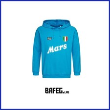 Felpa Napoli anni 80 idea regalo azzurri cotone 100% MARADONA calcio MARS
