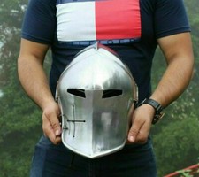 Elmo Barbuta Medievale Cavaliere Templare Crociato Elmo Chiuso Elmo Di Halloween