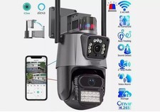 TELECAMERA IP 8MP 4K ESTERNO WIFI PTZ 2 OBIETTIVO DOPPIO SCHERMO 8X ZOOM CCTV