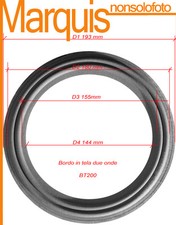 BORDO BT200    Sospensione in TELA non trattata per altoparlanti  