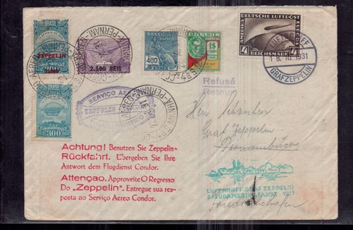 Brasile zeppelin ricevuta - ricevuta, di
