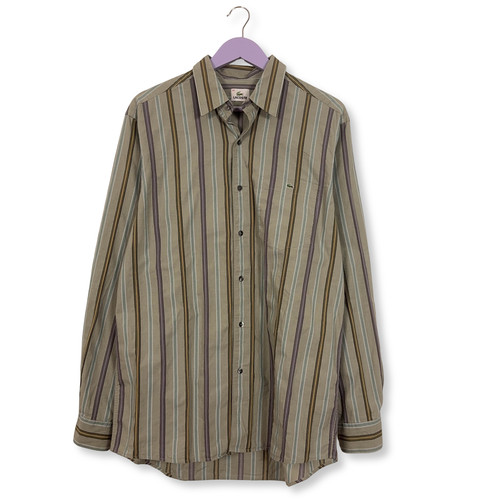 Camicia lacoste verde grigia - verde, a