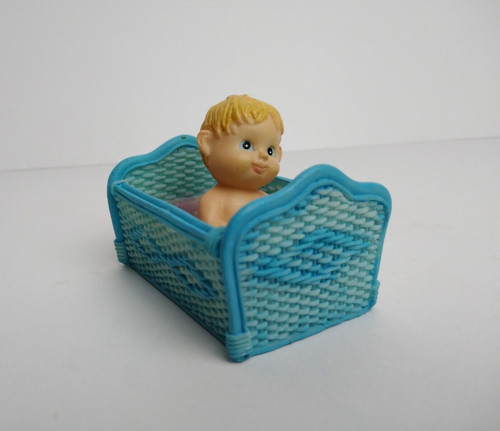 Vintage statuina letto bambino - statuina,