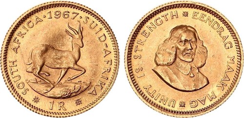 Sudafrica bordo oro 1967 - 1,