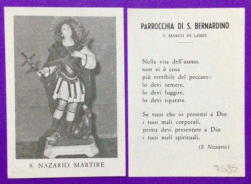 Santino holy card san - san, nazario