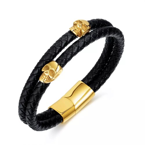 Bracciale uomo pelle sintetica - bracciale,
