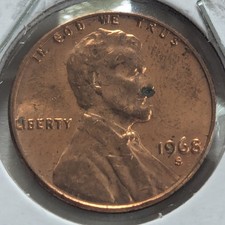 US One Cent, 1969-S, Lincoln