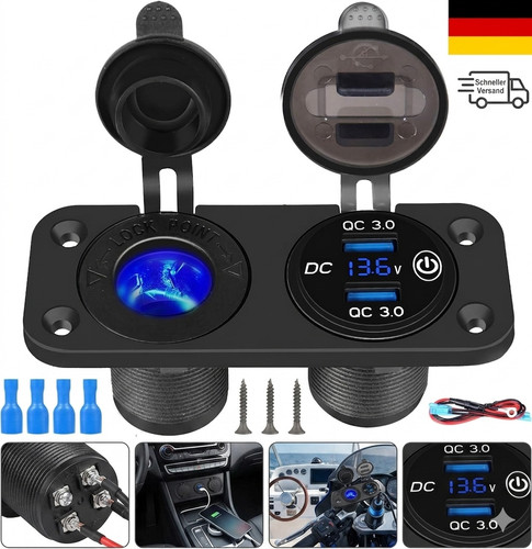 Presa usb auto - qc,