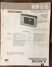 Sony WM-6 WM-16 Cassetta