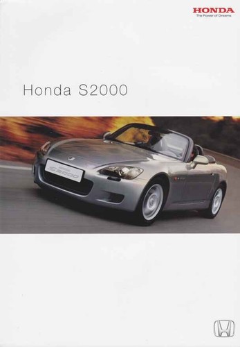 Catalogue brochure honda s2000 - brochure,