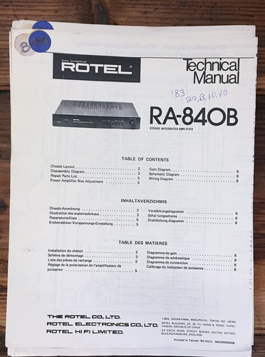 Rotel 840b amplificatore - ra-840b,