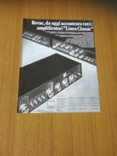 1976 REVAC LINEA CLASSIC 50 AMPLIFICATORE CARATTERISTICHE PUB AD VINTAGE ANNI 70