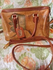 Borsa Alviero Martini Prima Classe Bauletto Medio geo Con Tracolla E Targhetta 