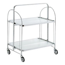 Carrello di servizio pieghevole in acciaio inox carrello di trasporto carrello di pulizia carrello con ruote carrello da cucina