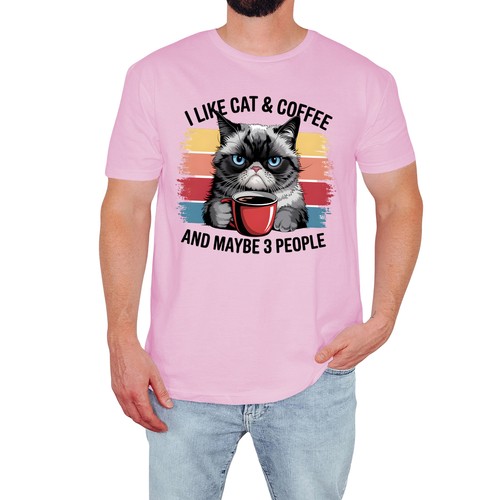 Shirt uomo gatto divertente - t-shirt,