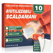 Bramble Scaldamani riutilizzabili (10 paia 20 in totale) Scaldamani tascabili