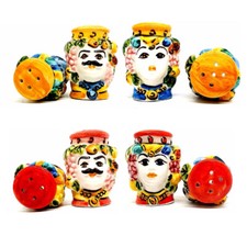 SET SALE E PEPE H7 CERAMICA DI CALTAGIRONE VARI COLORI