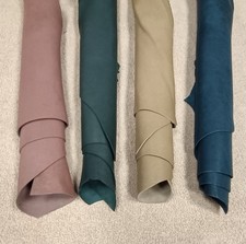 LOTTO 4 VERE PELLI MORBIDE DI CAPRA EFFETTO STONEWASH LAVATO PELLETTERIA HOBBY