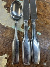 3 Oneida Stainless China DANFORTH 2 Dinner Knives & 1 Oval Soup Spoon 7"