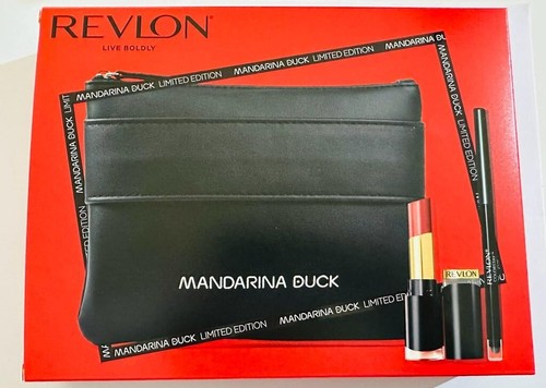 Pochette nera con rossetto - nera,