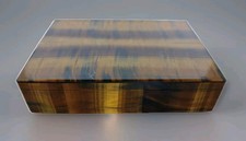 Scatola Porta Gioielli In Pietra Occhio Di Tigre E Interno In Onice 