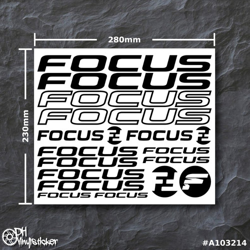 Focus set adesivi nero - focus,