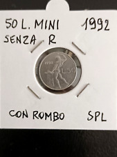 50 LIRE MINI 1992 REPUBBLICA SEGNO ZECCA "R" ASSENTE RARISSIMA UNICA SPLENDIDA
