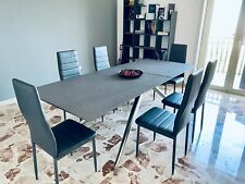 Tomasucci collezione Shanghai Tavolo Design allungabile pietra vetro alluminio