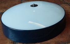 LAMPADA DA SOFFITTO PLAFONIERA CRAB in legno blu e perspex Vintage