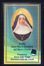 VEN. MARIA SERAFINA DEL SACRO CUORE - CON RELIQUIA - mm. 54 X 85 - Fondatrice