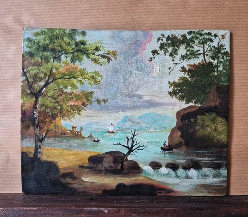 Dipinto quadro olio tavola - su,