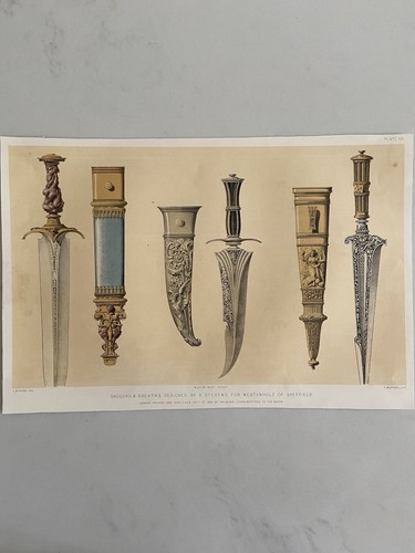 Antica litografia vittoriana - ,